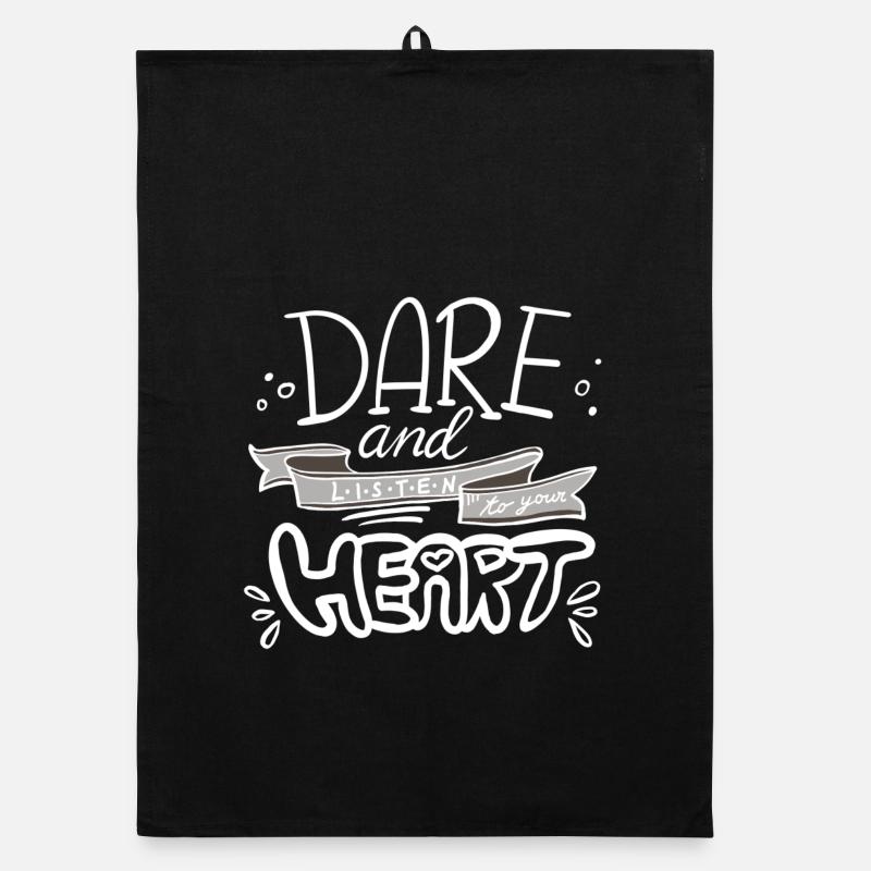 Motivierende Handlettering Botschaft Organic Geschirrtuch