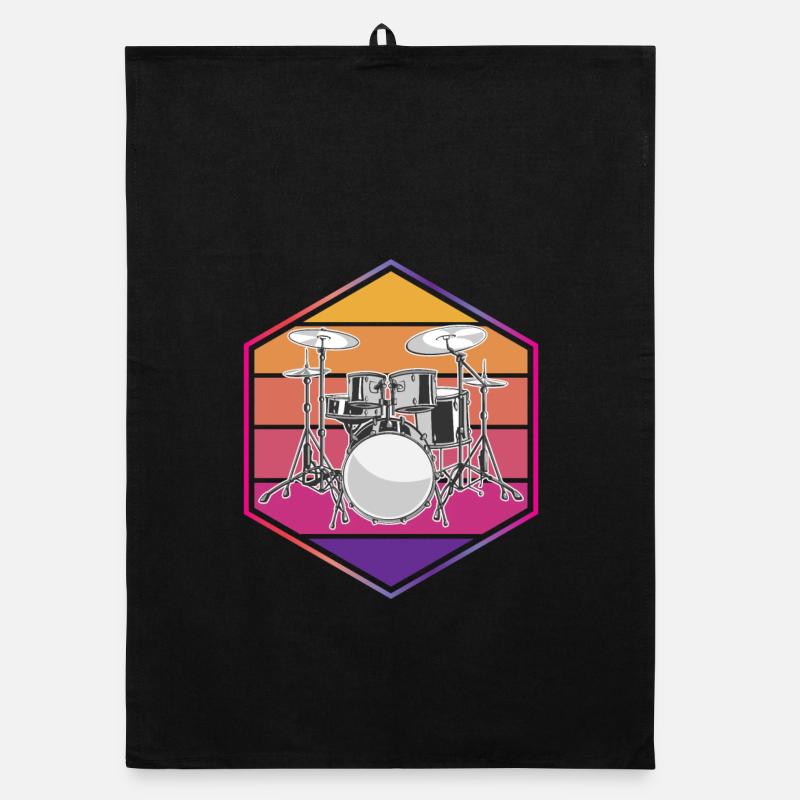 Drummer Schlagzeuger Organic Geschirrtuch