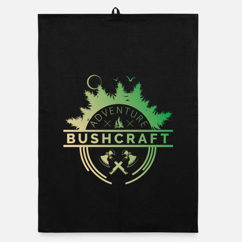 bushcraft suvival symbol logo icon Abenteuer Organic Geschirrtuch