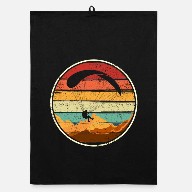 Sunset Surfer Abzeichen-Kreis Organic Geschirrtuch