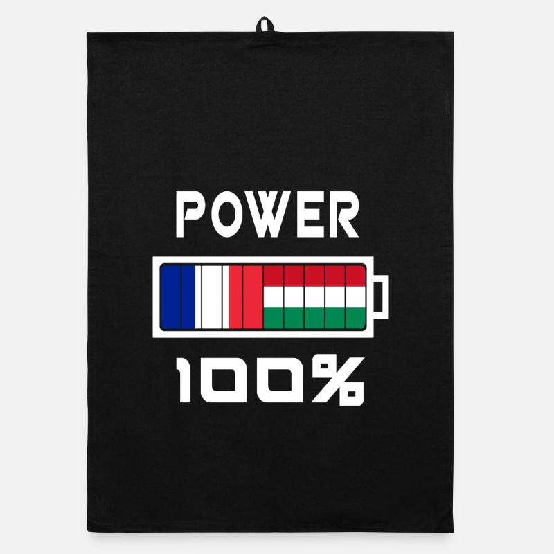 Ungarn und Frankreich Power 100% Organic Geschirrtuch