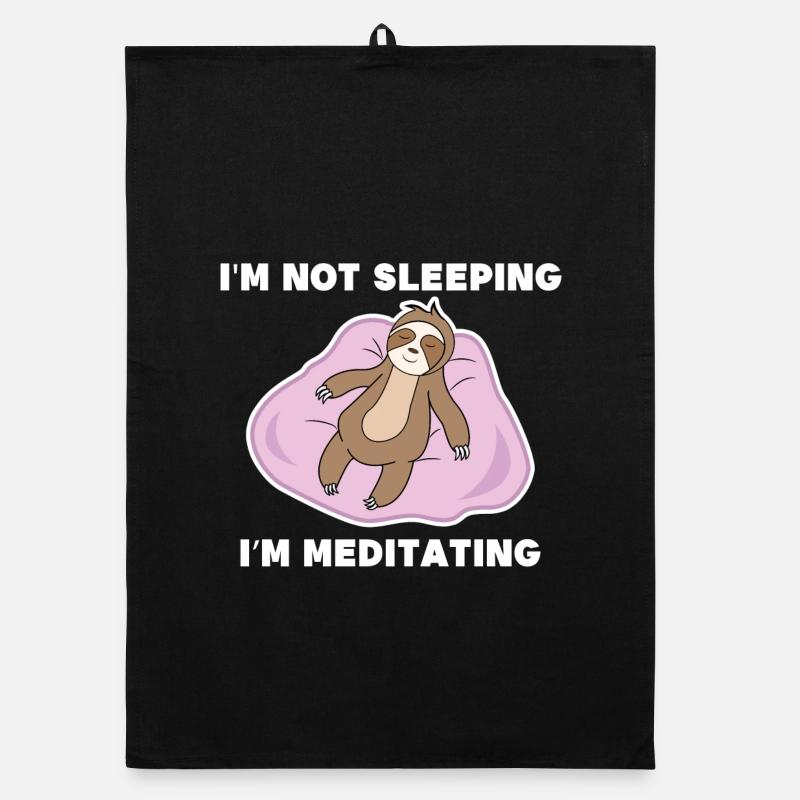 Jungle Sleeping Sloth Statement Chilling Animal Organic dish towel