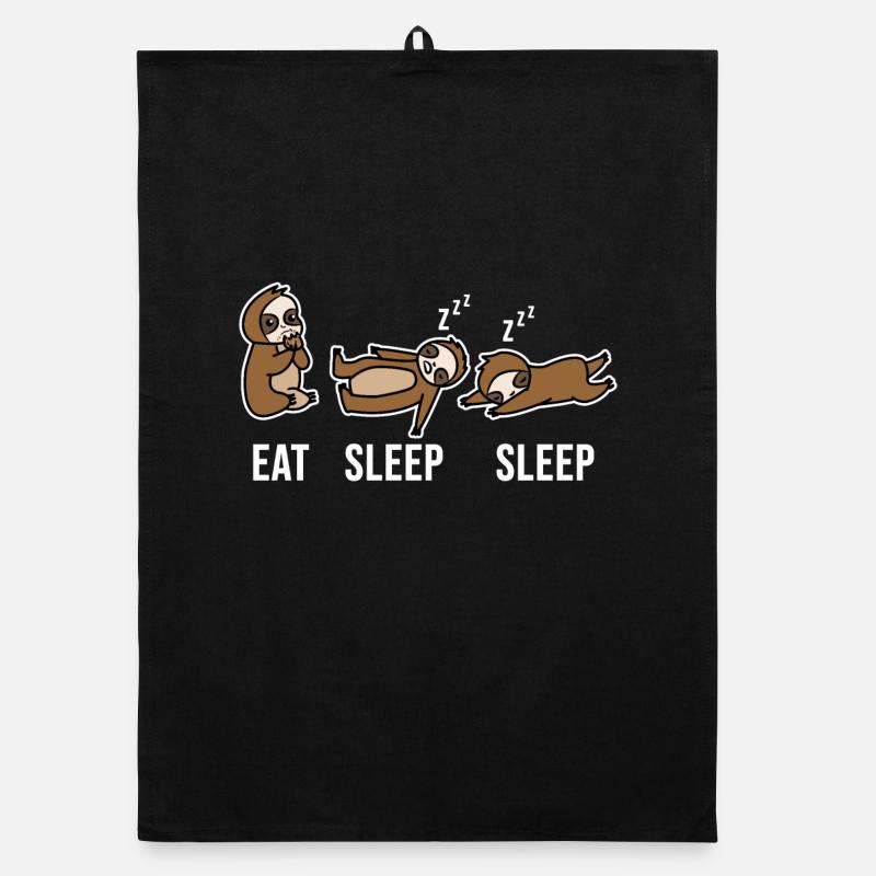 Relax Sleeping Sloth Saying Jungle Mammal Organic dish towel