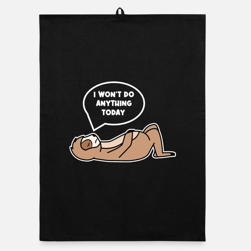 Jungle Dwellers Chill Sloth Lazy Zoo Statement Organic dish towel