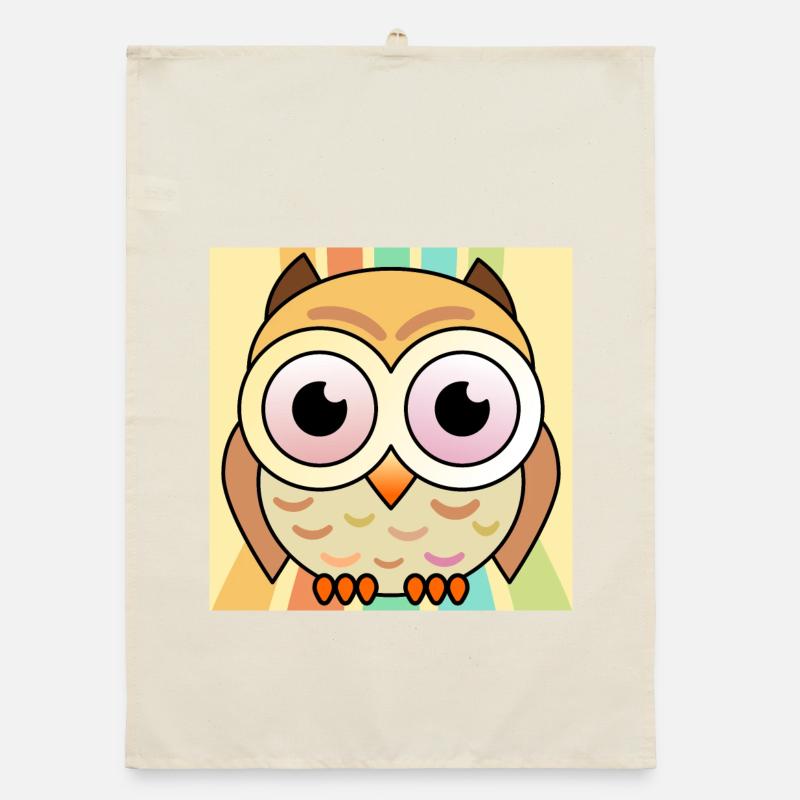 RETRO EULE - TIERBILDER Organic Geschirrtuch