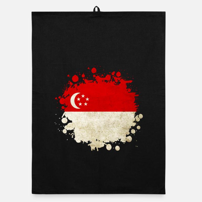 Design du drapeau de Singapour Torchon bio