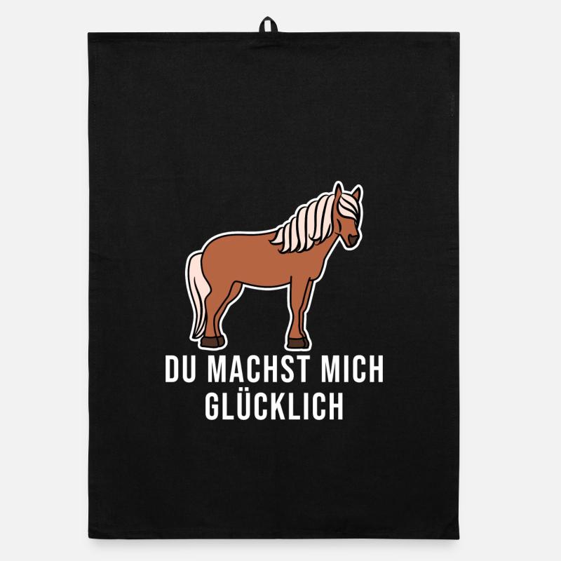 Pferde Cool Statement Pferdenarr Isländer Organic Geschirrtuch