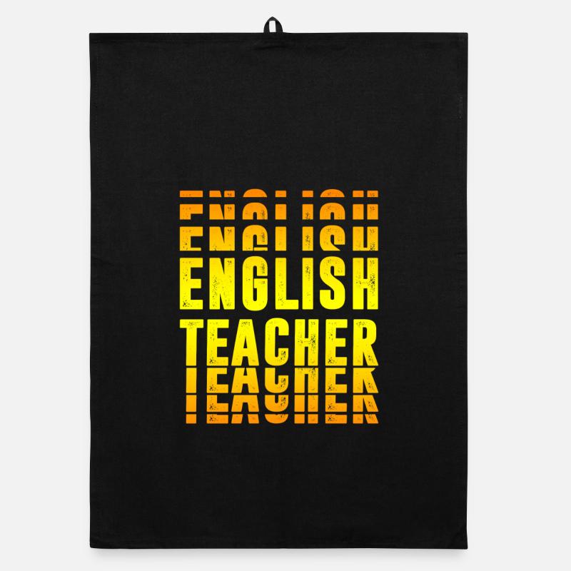 Design de professeur d'anglais Torchon bio