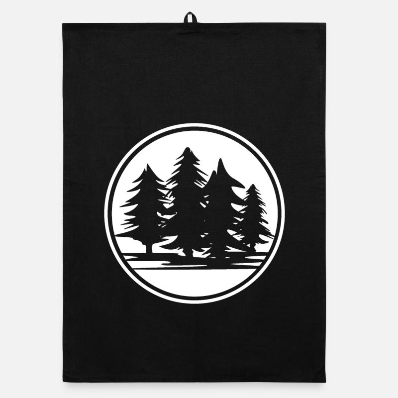Fir Tree Forest Trees Logo icône Icône Graphique Torchon bio