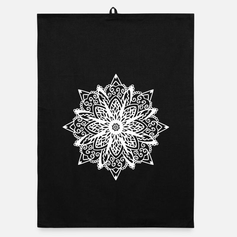Mandala - Torchon bio - noir