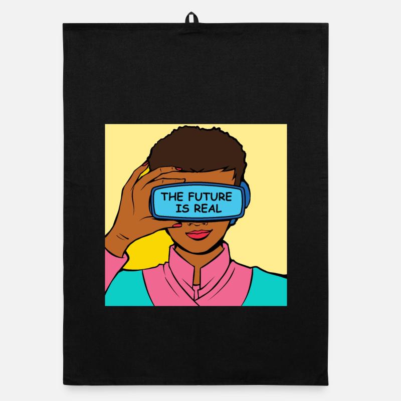 The future is Real VR Vision Organic dish towel