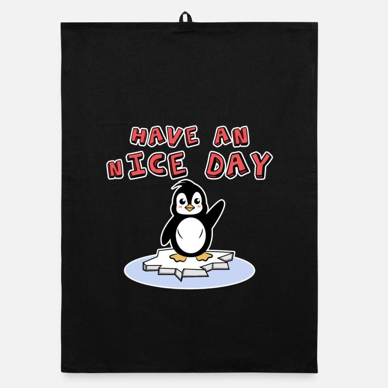 Pinguin Eis Vogel Statement Kalt Antarktis Tier Organic Geschirrtuch