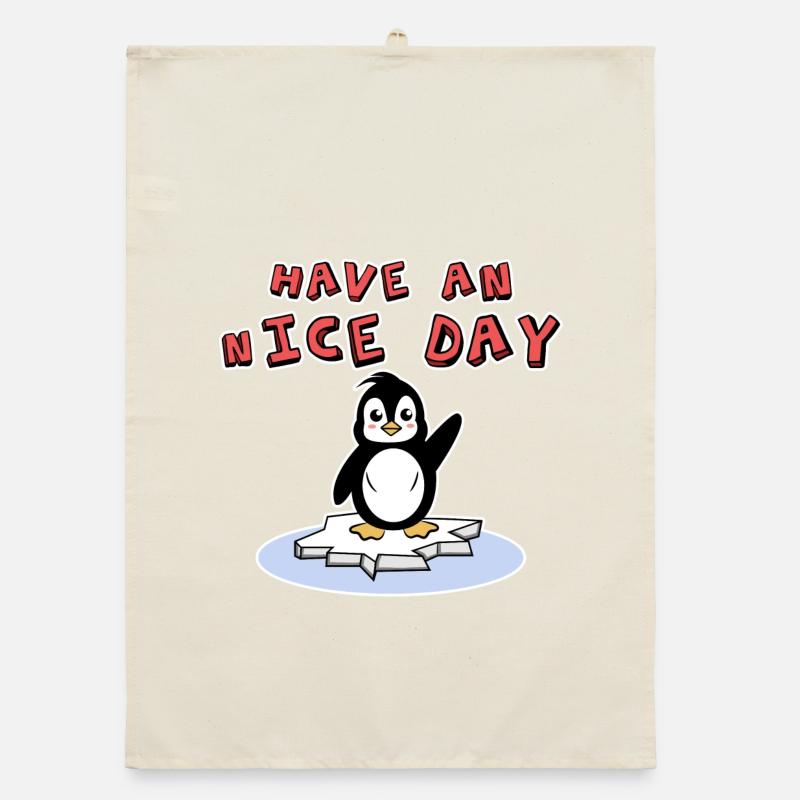 Pinguin Eis Vogel Statement Kalt Antarktis Tier Organic Geschirrtuch