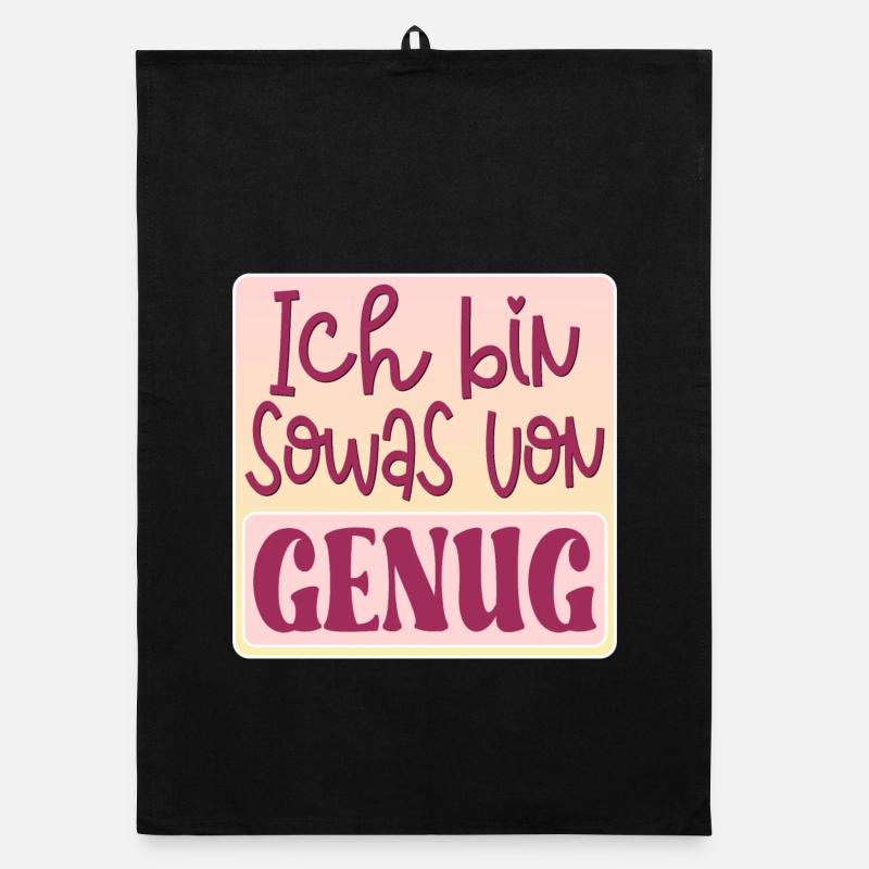 AFFIRMATION MINDSET - ICH BIN GENUG SPRUCH Organic Geschirrtuch