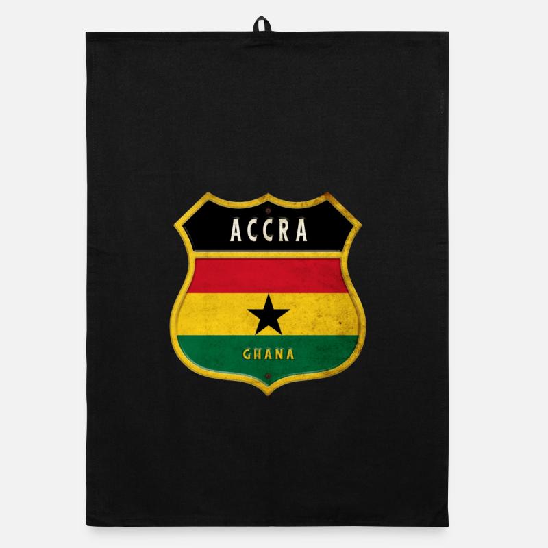Design du drapeau d'Accra Torchon bio