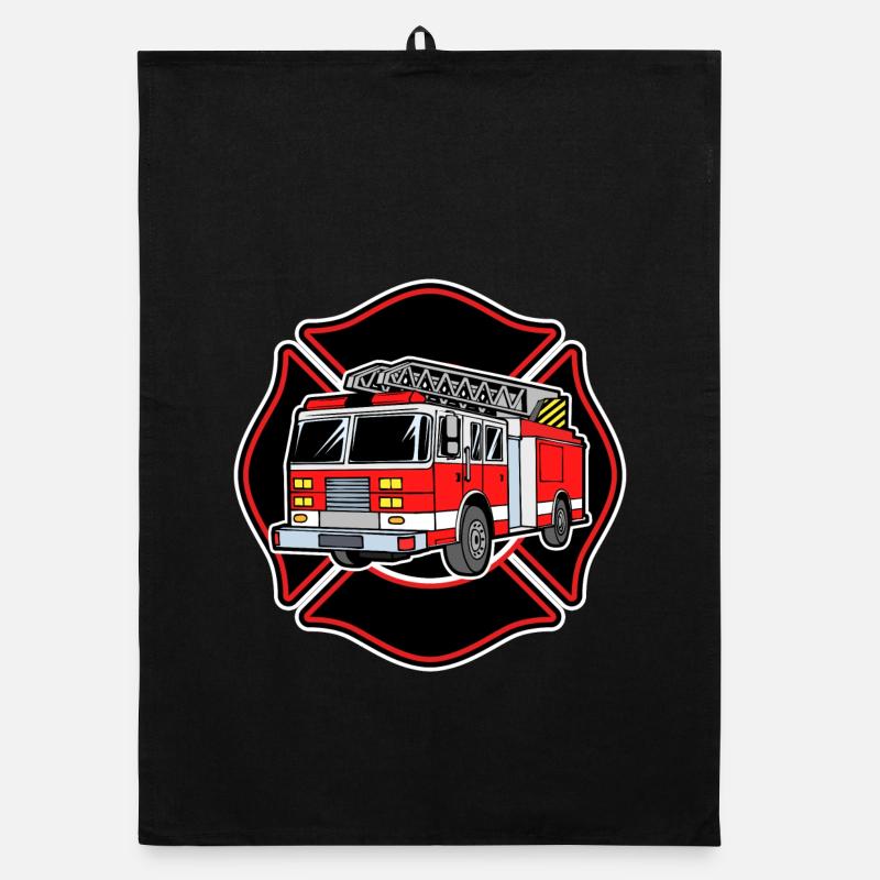 Rescuer fire engine fire brigade professional fire brigade Organic dish towel