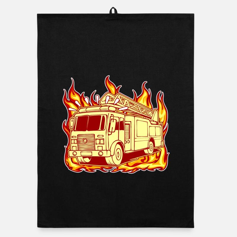 Fire Burning Fire Brigade Fire Engine Fire Protection Organic dish towel