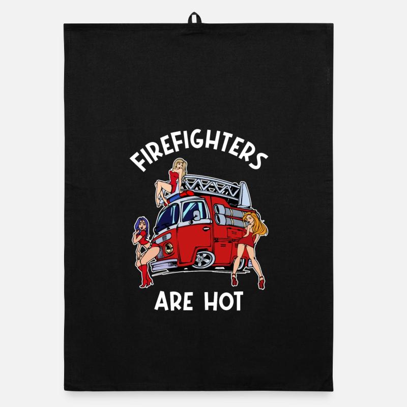 Freiwillige Feuerwehr Statement Feuerwehrauto Organic Geschirrtuch