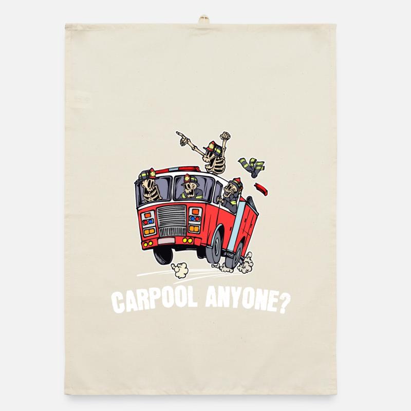 Fire Protection Fire Engine Fire Brigade Statement Organic dish towel