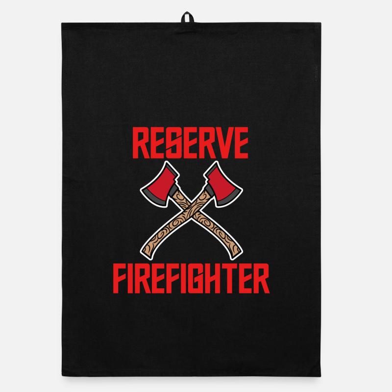 Fire Brigade Lifesaver Extinguishing Work Statement Organic dish towel