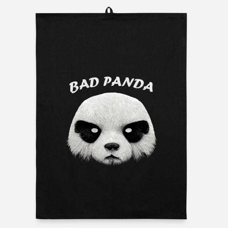 Cute panda bear with anti-friendship theme Organic dish towel