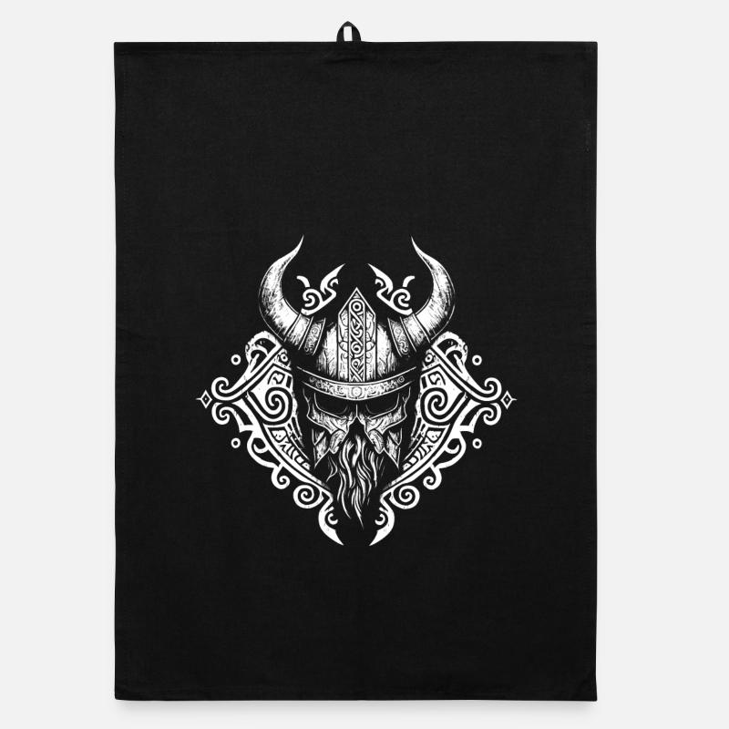 Viking helmet Organic dish towel