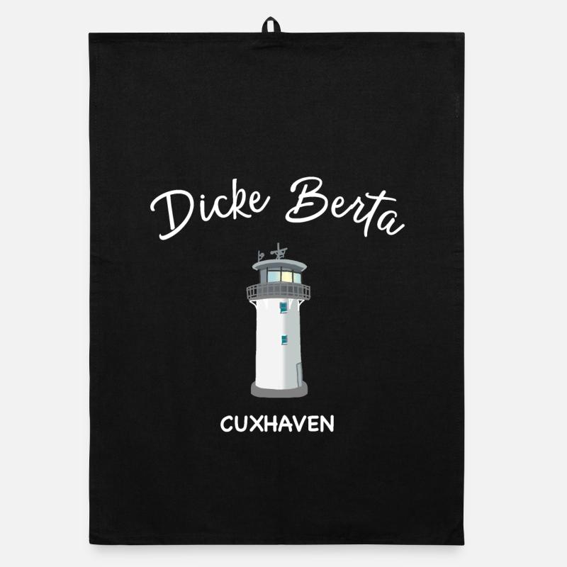 Lighthouse Dicke Berta, Cuxhaven, North Sea Organic dish towel
