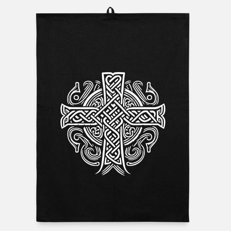 Celtic Cross Organic dish towel