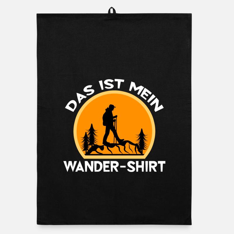Klettern Wandern Wanderer Bergwandern Statement Organic Geschirrtuch