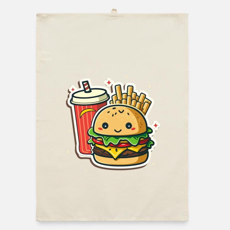 Burger menu Organic dish towel