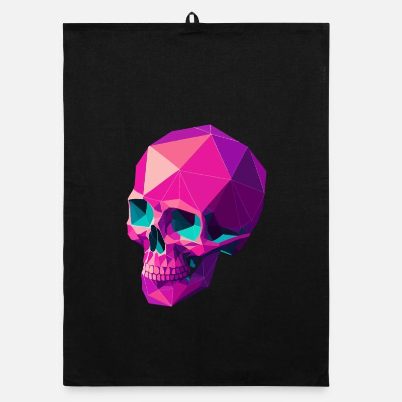 Geometric Skull Organic dish towel