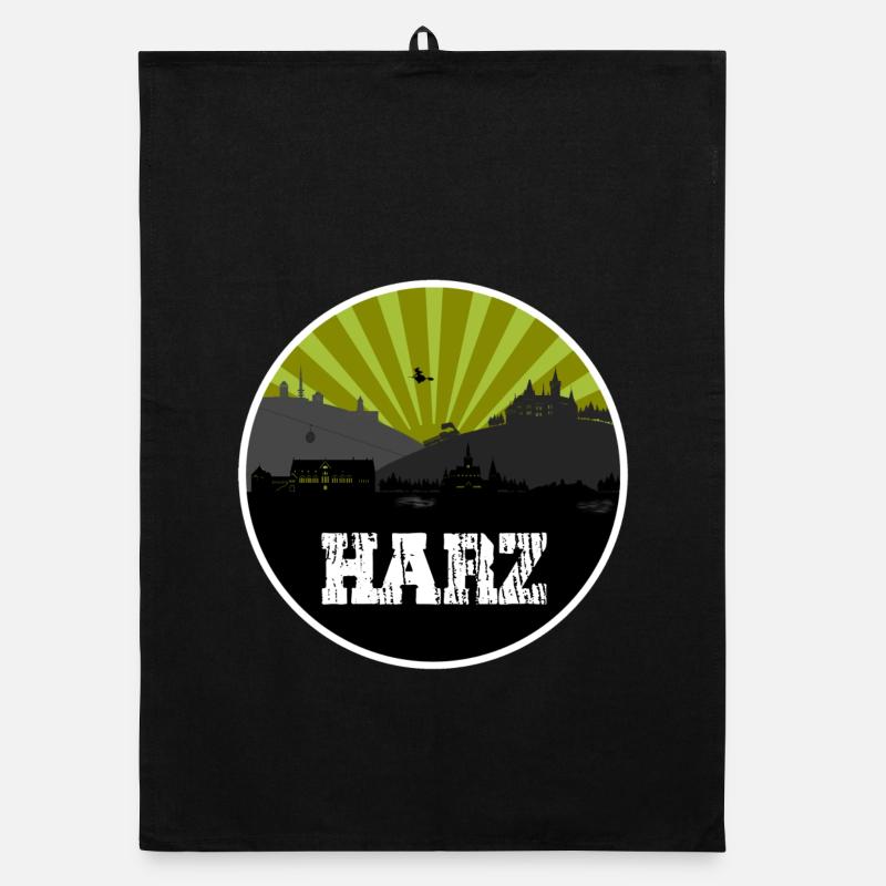 Harz Retro Skyline Organic Geschirrtuch