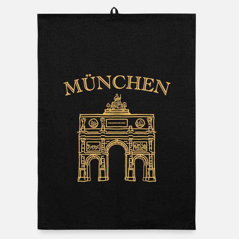Kultiges Siegestor München Organic Geschirrtuch