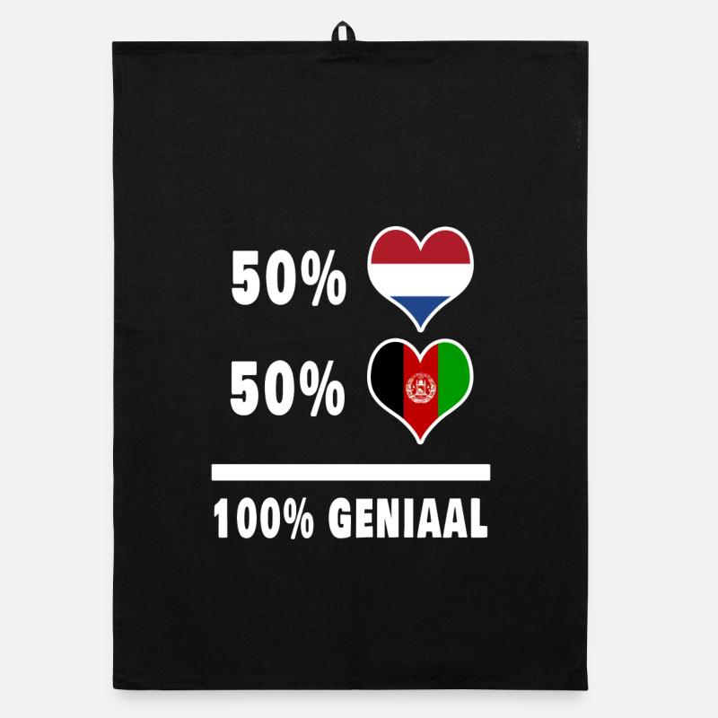 Afghanistan et Pays-Bas 100% Genius Flag Torchon bio