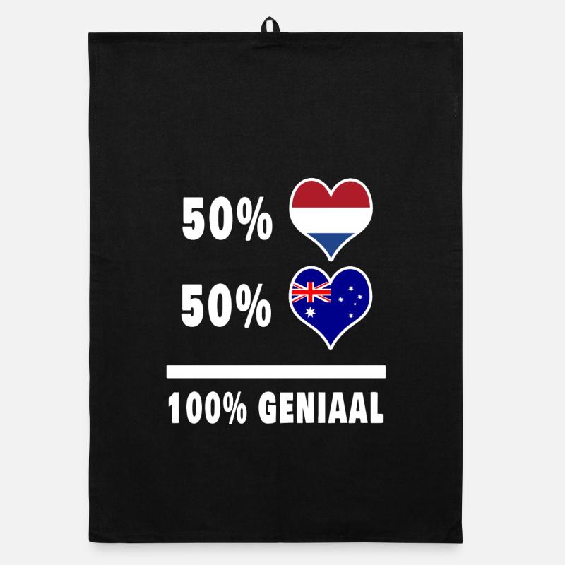 Australie et Pays-Bas 100% Genial Flag Torchon bio
