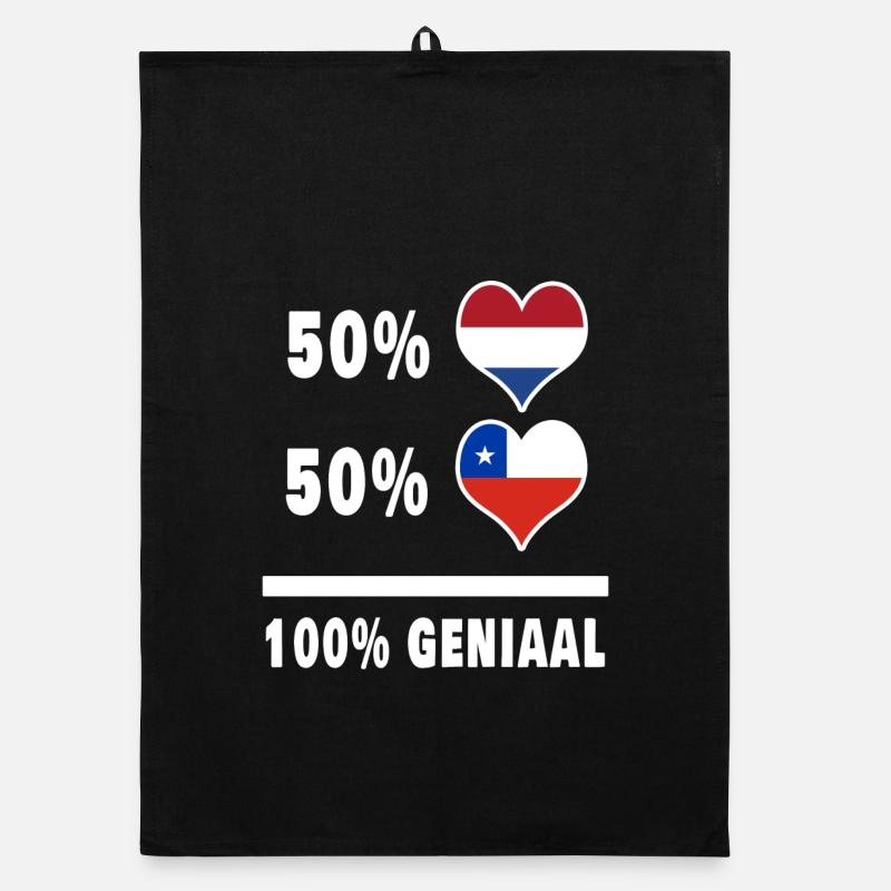 Chile and the Netherlands 100% Genius Flag Organic dish towel