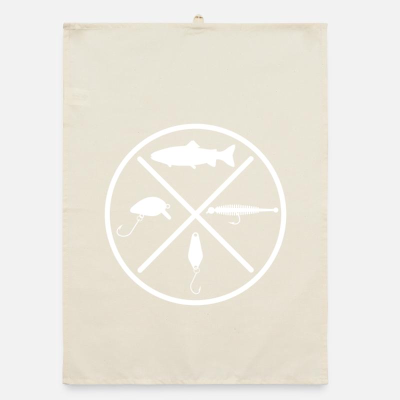 Forelle Kunstköder Organic Geschirrtuch