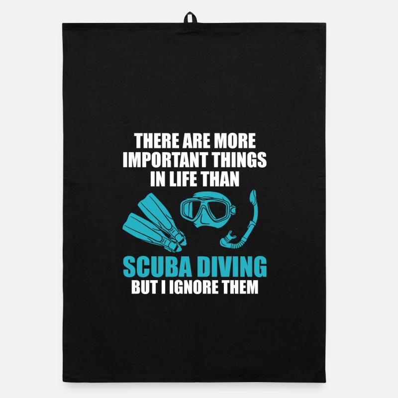 Scuba Diver Freitaucher Ozean Design Organic Geschirrtuch