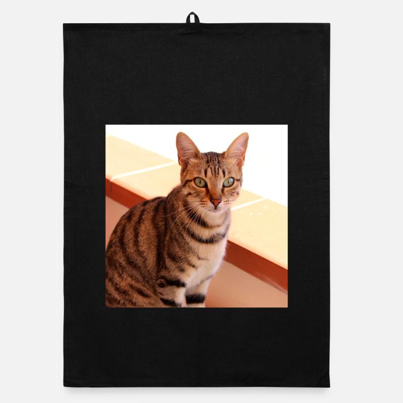 Katze Kätzchen Poster quadratisch Katzenposter Organic Geschirrtuch