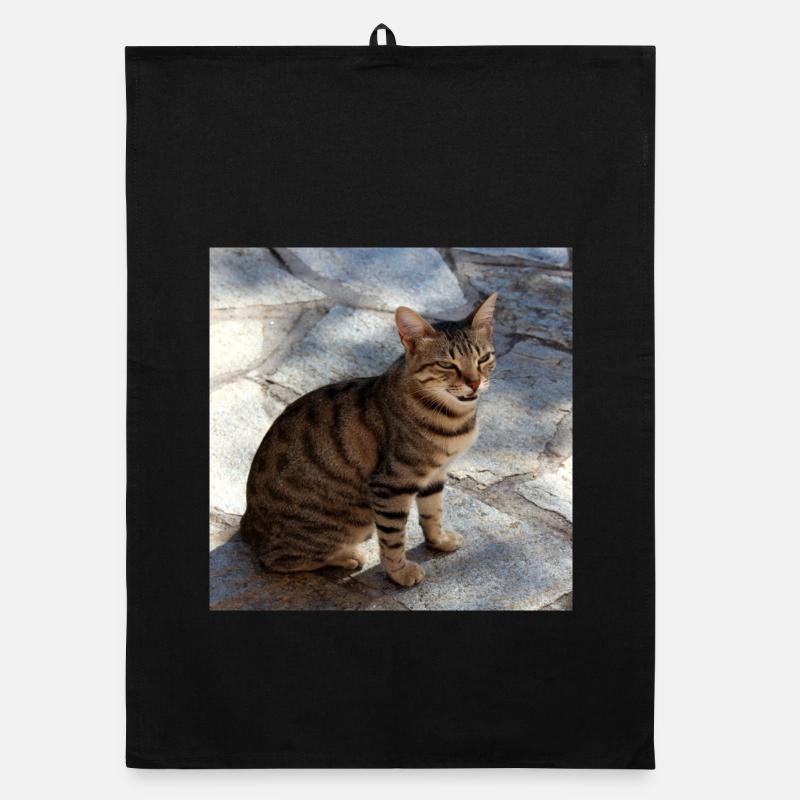 Katze Kätzchen Poster quadratisch Katzenposter Organic Geschirrtuch