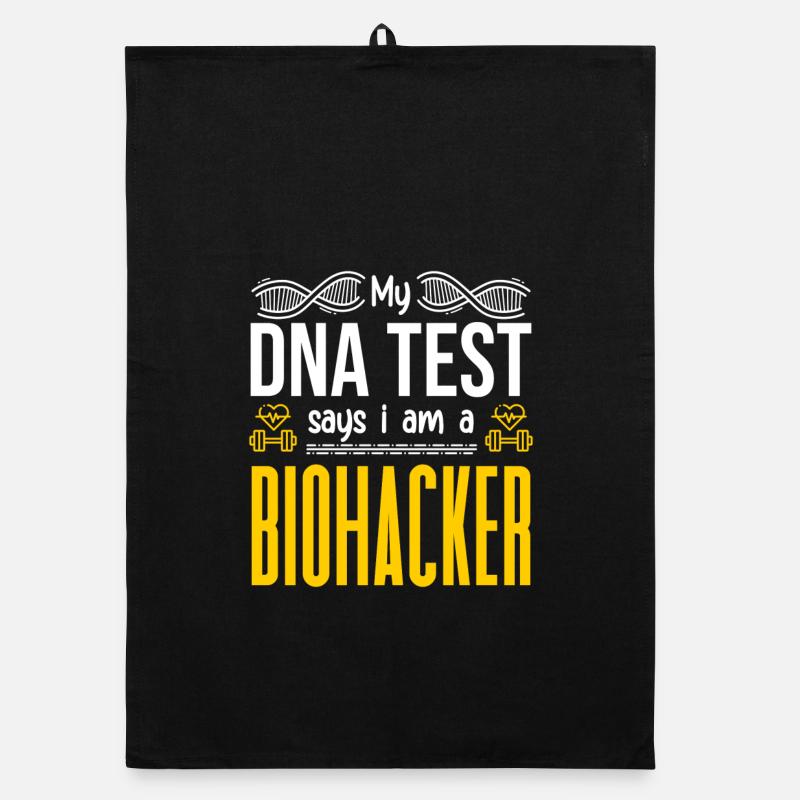 My DNA test says I'm a biohacker Organic dish towel