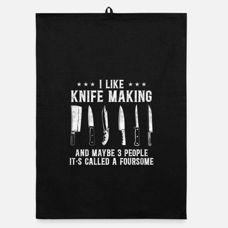 I like Knife Making Knives Design Organic dish towel