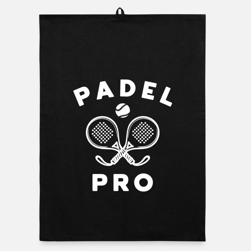 Padel Tennis Player Statement Balls Rackets Organic dish towel