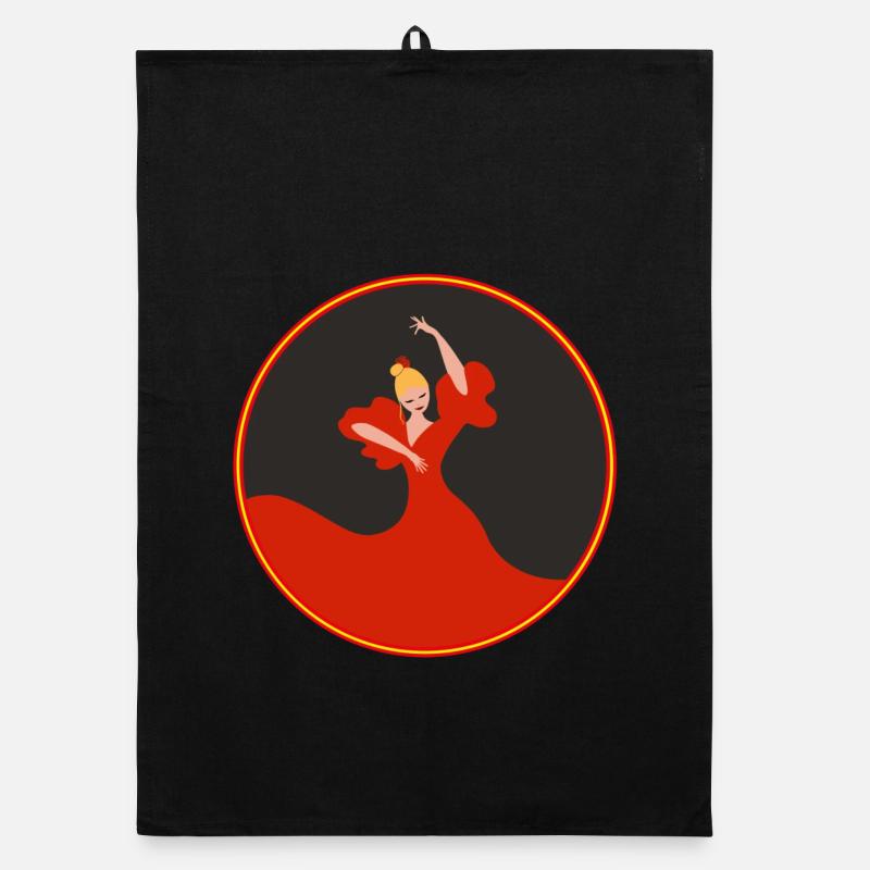 Flamenco Dancer 2 Organic dish towel