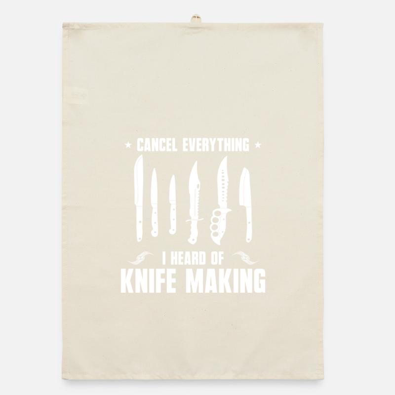 Knife Making Design Organic dish towel