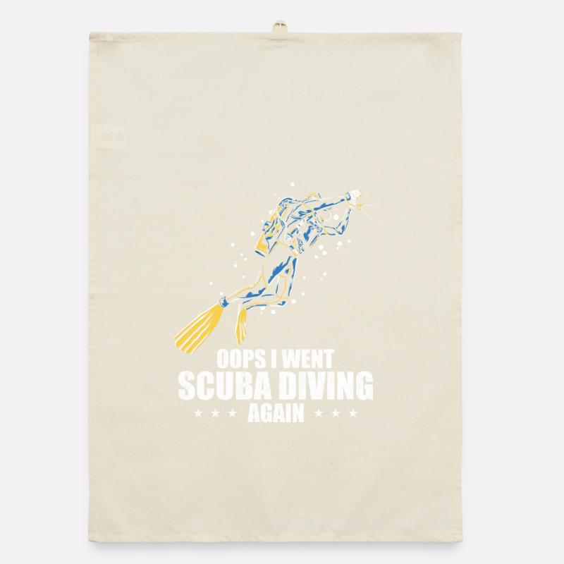 Scuba Diving Dive Design Organic dish towel
