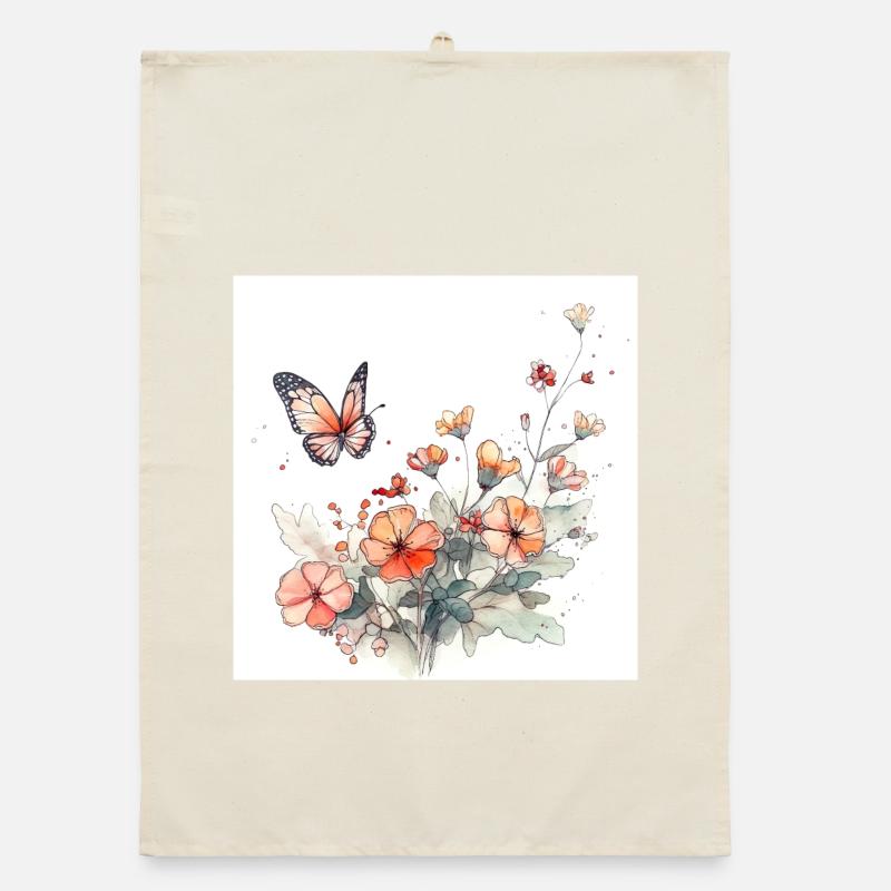 Affiche - Pré d’été avec papillon Torchon bio