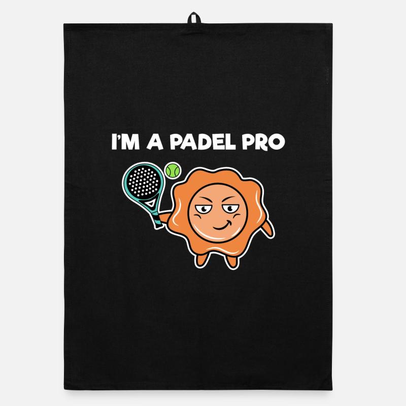 Padel Spieler Bälle Schläger Padelspiel Statement Organic Geschirrtuch