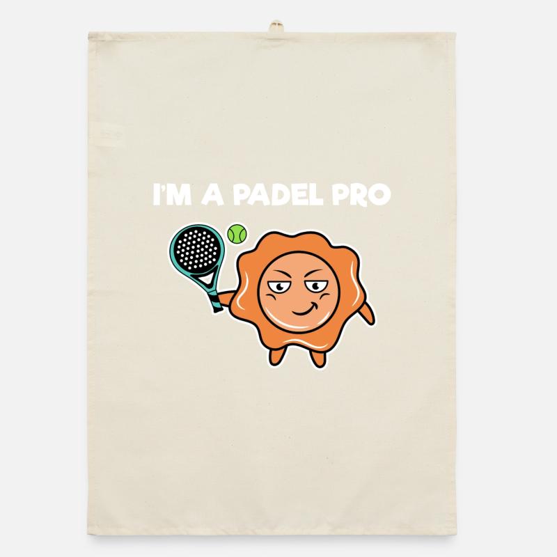 Padel Player Balls Racket Padel Game Statement Organic dish towel