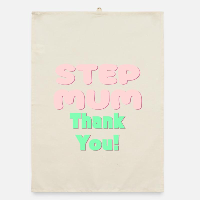 STIEFMUTTER DANKE - MUTTERTAG Organic Geschirrtuch